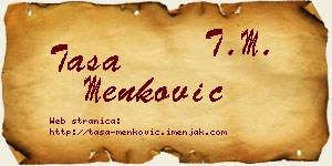 Tasa Menković vizit kartica